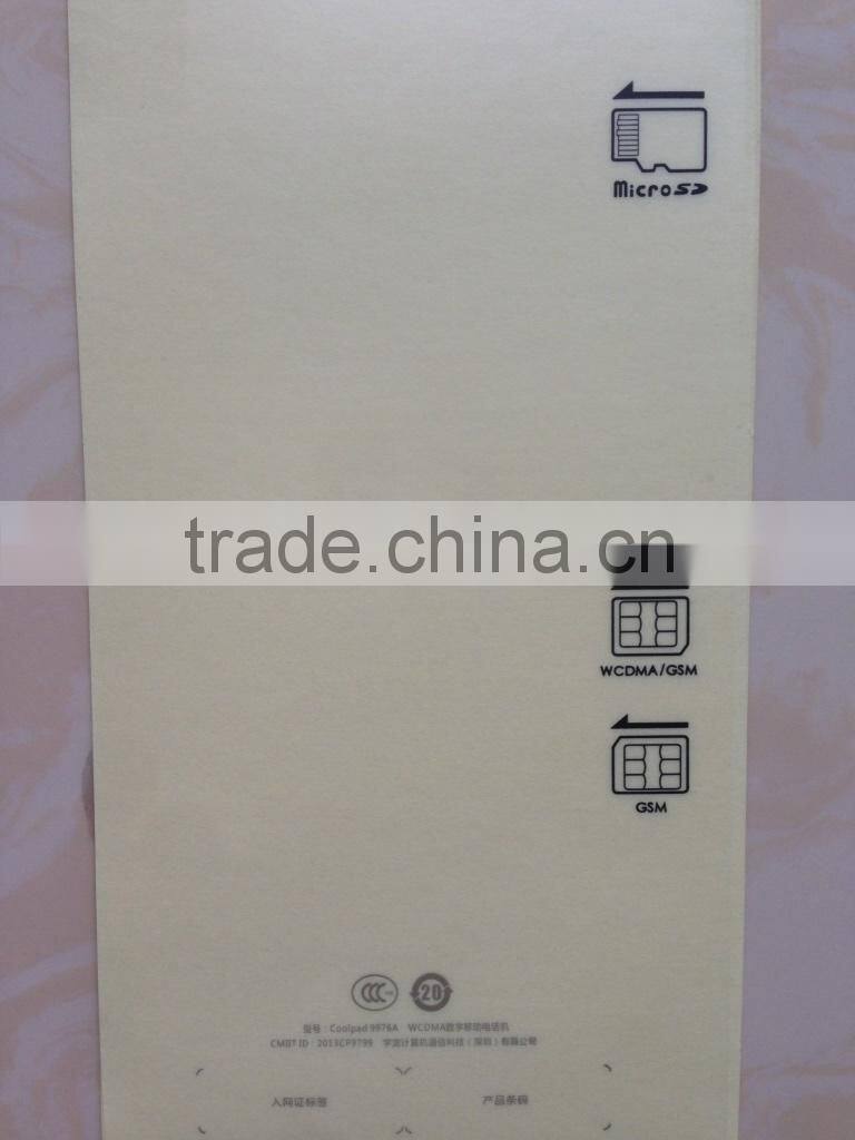 Customized Manufacture Waterproof PET Self Adhesive Sticker