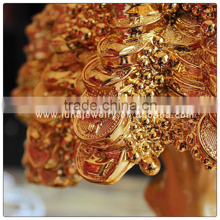 Golden Color Resin Money tree with Chinese Coin