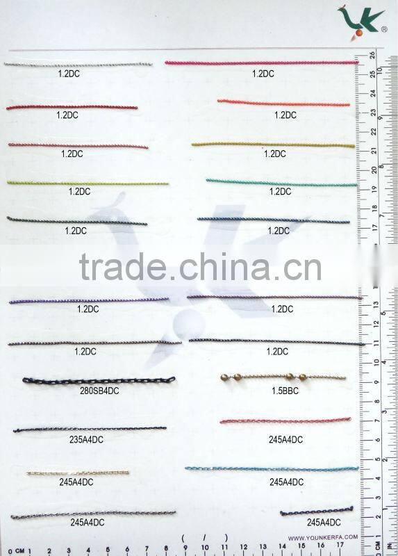 Colourful Brass Ball Chain