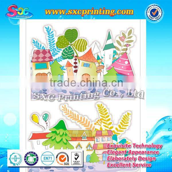 Cute design with bright and warm color kids room decorative wall stickers , wall stickers kids