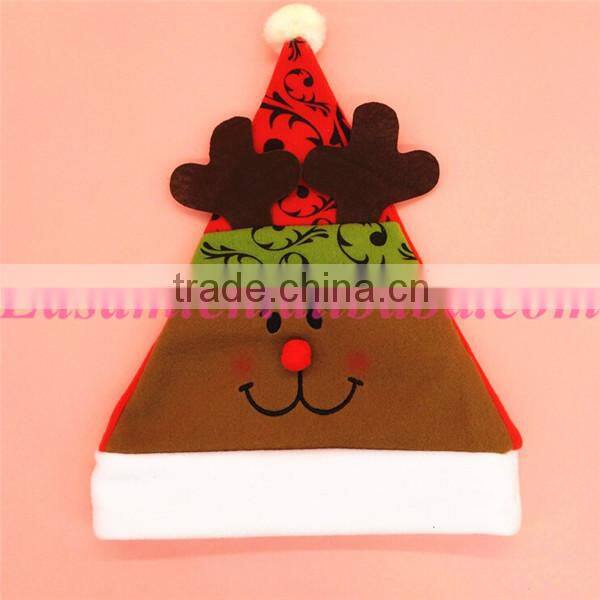 Christmas indoor decoration stamp 3 colors knitted christmas santa hat