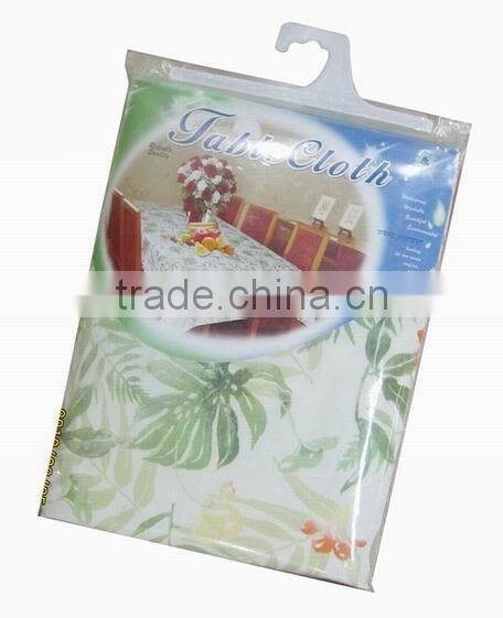 printed 52" round Vinyl table cloth with flannel backing, cheap price and good quality table cover