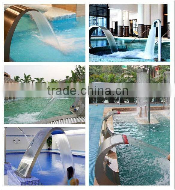1 meter LED light inside stainless steel 304 water curtain waterfall wall decorative