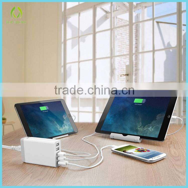 2016 Wholesales with 1.6M Power Cable 6A/8A Multiple 5-Port USB Travel Wall Charger