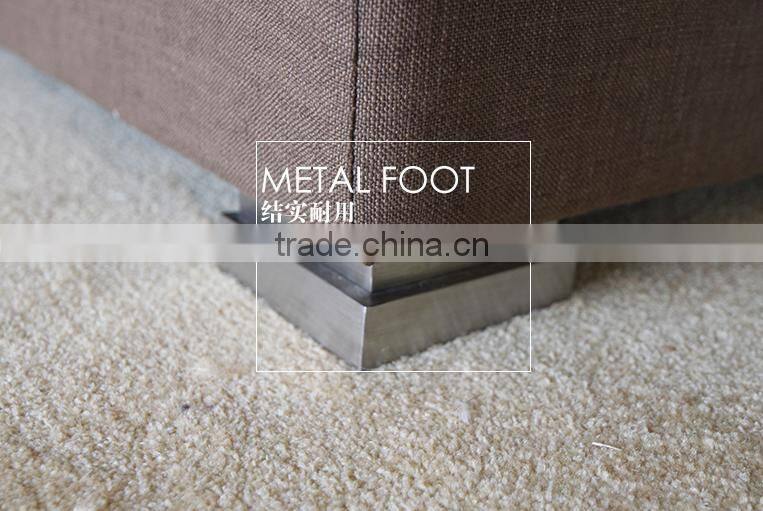 Bali Leather side high quality cotton and line fabric solid wood construction feather sofa set