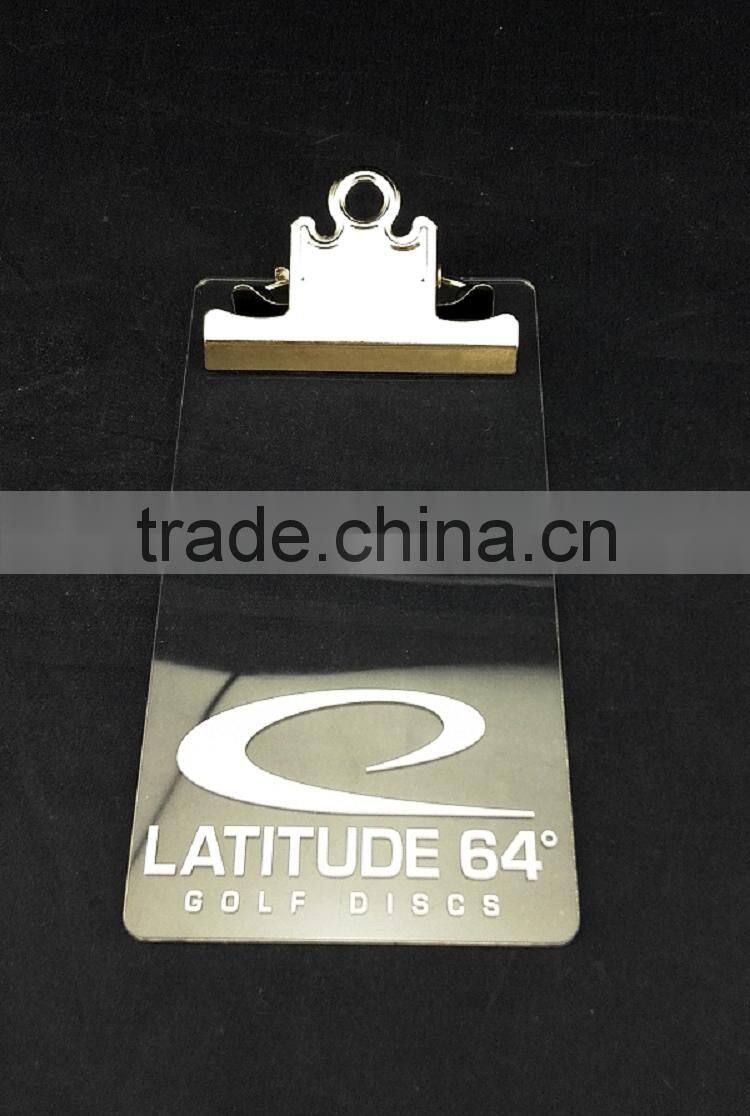 Customized clear acrylic clipboard 4x6 5x7 6x9
