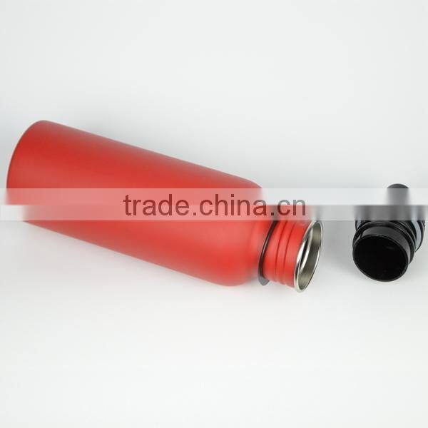 portable reusable stainless steel single wall sport water bottle