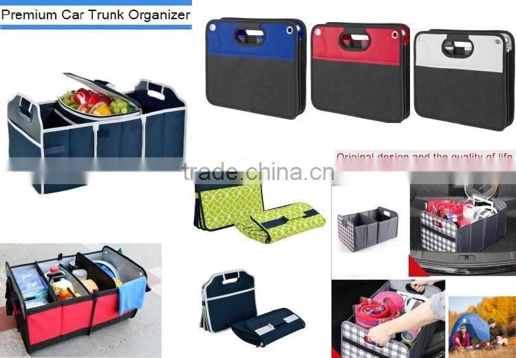 Highest Quality Polyester Material Trunk Organizer Type Premium Auto Trunk Cargo Organizer with Side Mesh Pocket