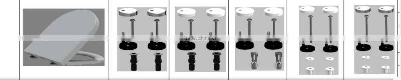 Slow down and easy installation of the UF toilet seat