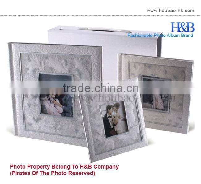 H&B self adhesive inner page art leather wedding photo albums