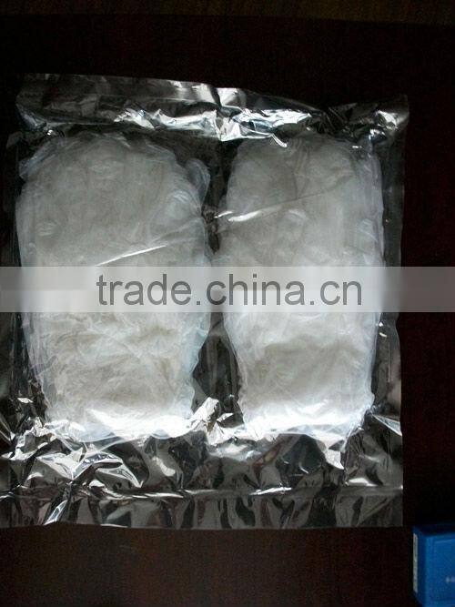 disposable yellow vinyl glove/clear and blue vinyl glove