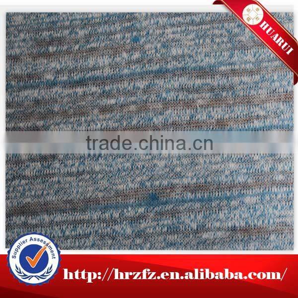 45%cotton,38%polyester,17%rayon soft and pretty slub single jersey fabric