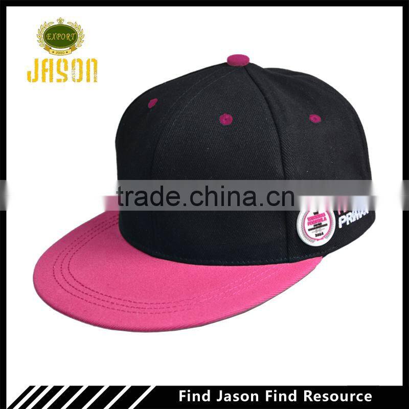 Funny embroidery snapback cap with rubber patch
