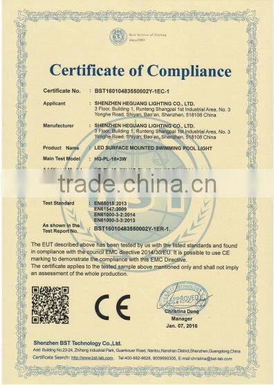 12V ip68 waterproof rgb remote control led swimming colored lights / swimming pool flat led lights