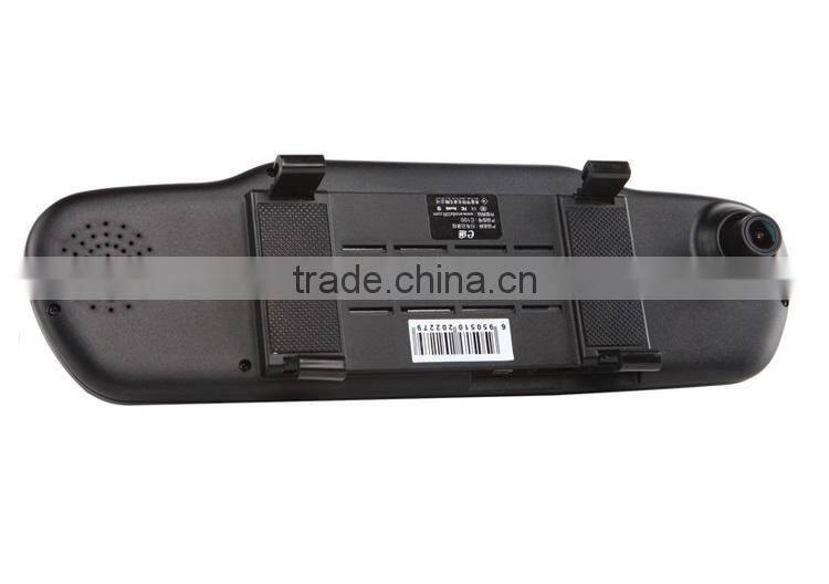 Wiring free No interference wireless wifi 5.0 inch Full HD car dvr gps rear view mirror reverse camera