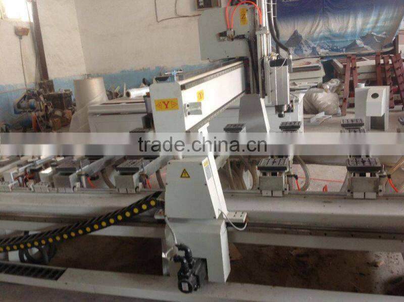 Vacuum table piece NC control two rotary spindle wood working cnc router