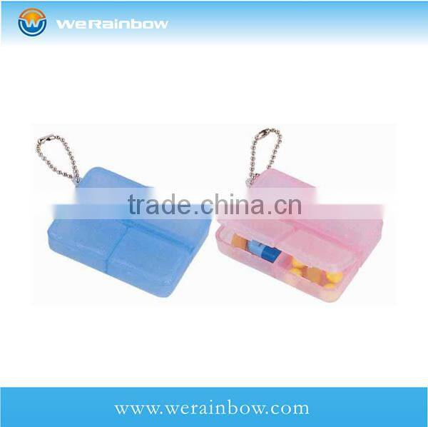 mini metal pill box keychain