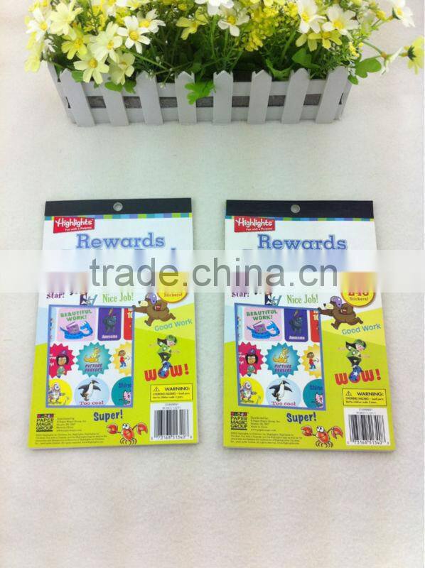 2014 colorfull sticker book/drawing book