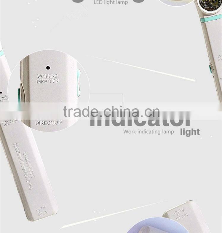 QX809-6 rechargeable electric mosquito bat wire fly swatter Bug Zapper Racket