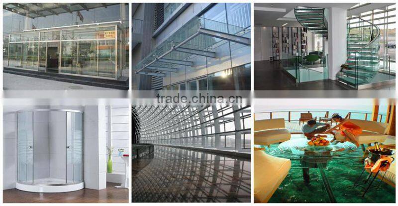 10mm thickness of toughened/ tempered glass dining table