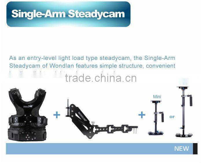 Wondlan Leopard III 1-5 KG Support System Carbon Steadicam Stabilizer +Single Arm +Vest