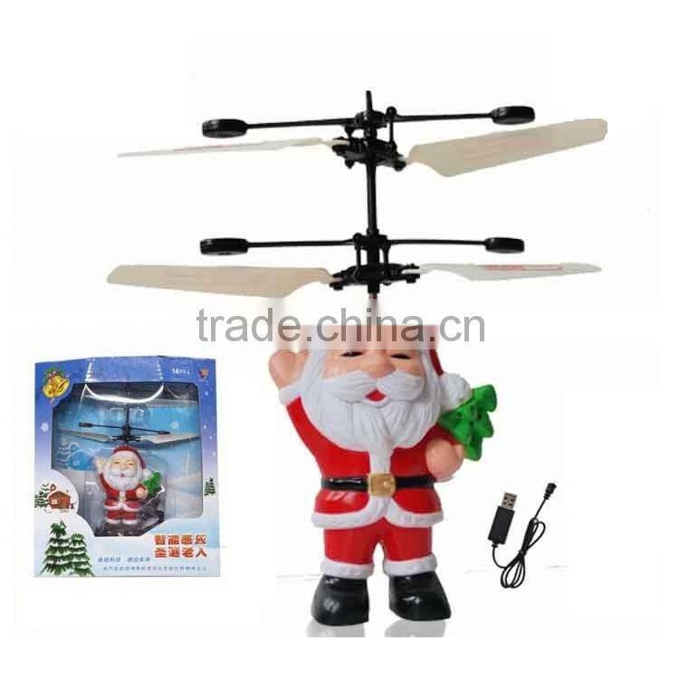 Infrared Induction Flying Santa Toy With LED HY-838U Flying Toys Flying Santa Induction Toys Flying Santa Claus Toy