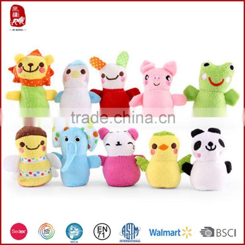 Factory customized Cheap Cute Cartoon Animal Finger Puppet
