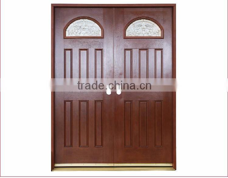 FRP GRP SMC door Fiberglass DOOR Woodgrain Texture door and door skin-double door-7 panels