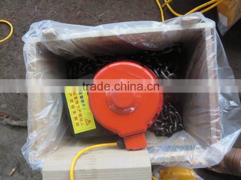 Portable 380v DHS type electric chain 3 ton hoist crane