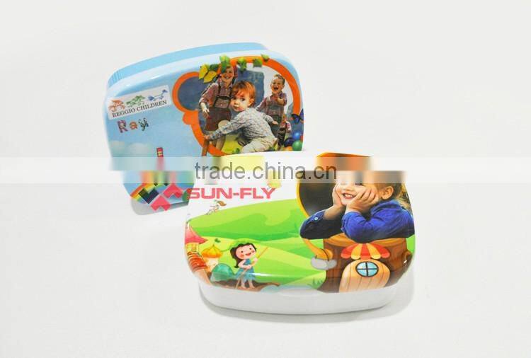 NEW 3D Sublimation Plastic kids Bento lunch box with lock 3D Blank lunchbox OEM