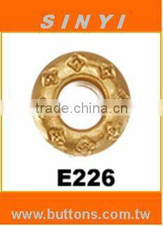 Pattern Shape Eyelet (Grommet), Round Shape Eyelet with Rectangle Totem