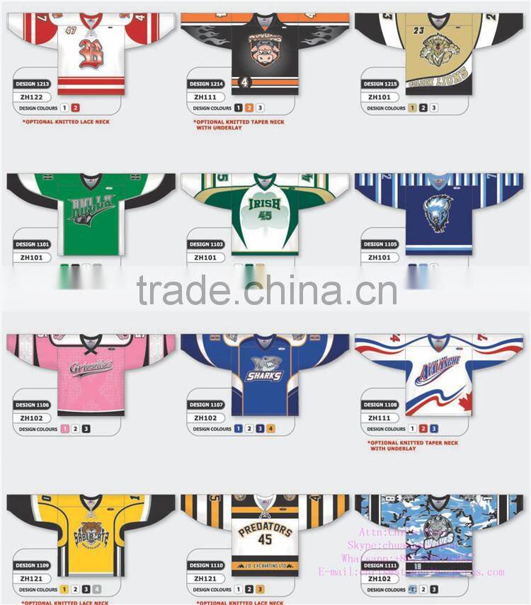 custom reversible sublimated ice hockey sweater