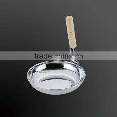 Kitchenware Saute Pan with Wood Vertical handle for Japanese rice bowl dish