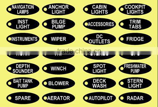 Marine Electric LED Toggle Switch Panel 6 Gang