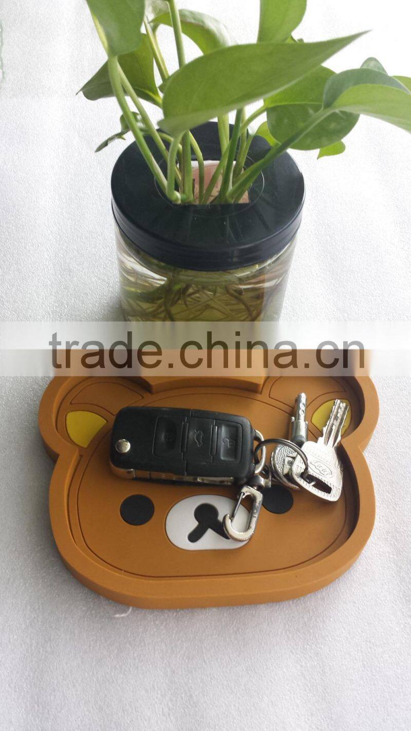 Silicone non-slip mat phone holder key holder for car