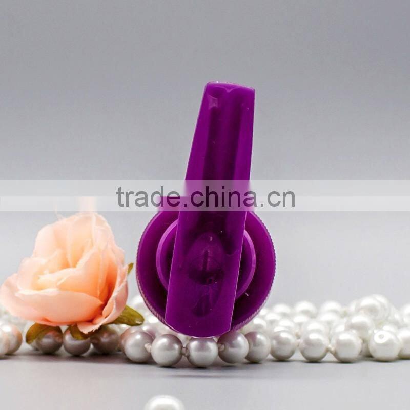 33mm non spill ribbed purple plastic dispenser bottle pump