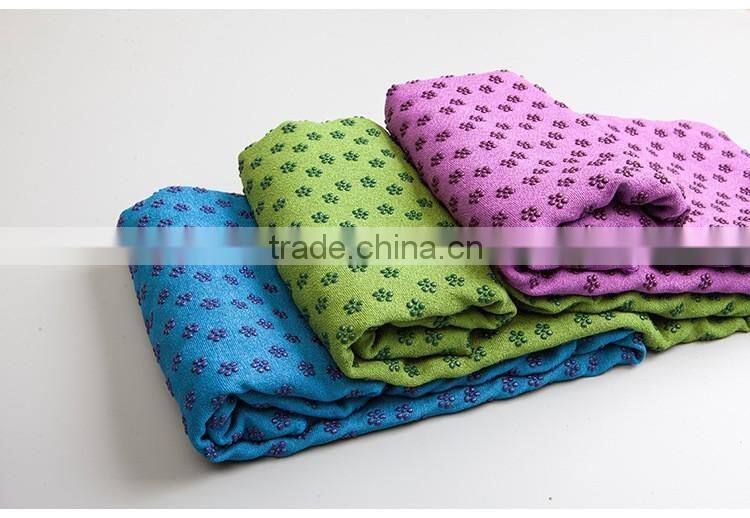 Wholesale Custom Logo Anti-slip Fibre Folding Yoga Mat Towel