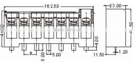 Welding Terminal Block KT96 14.5mm Pitch 600V 40A