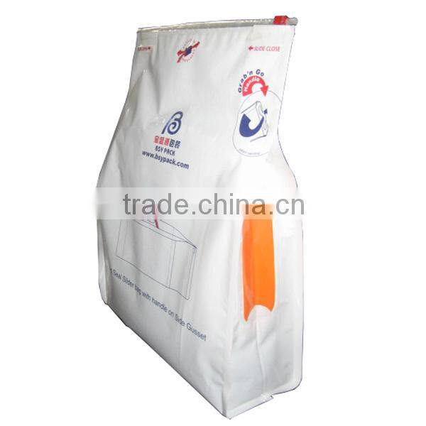 3 side seal pet food slider zipper pouch