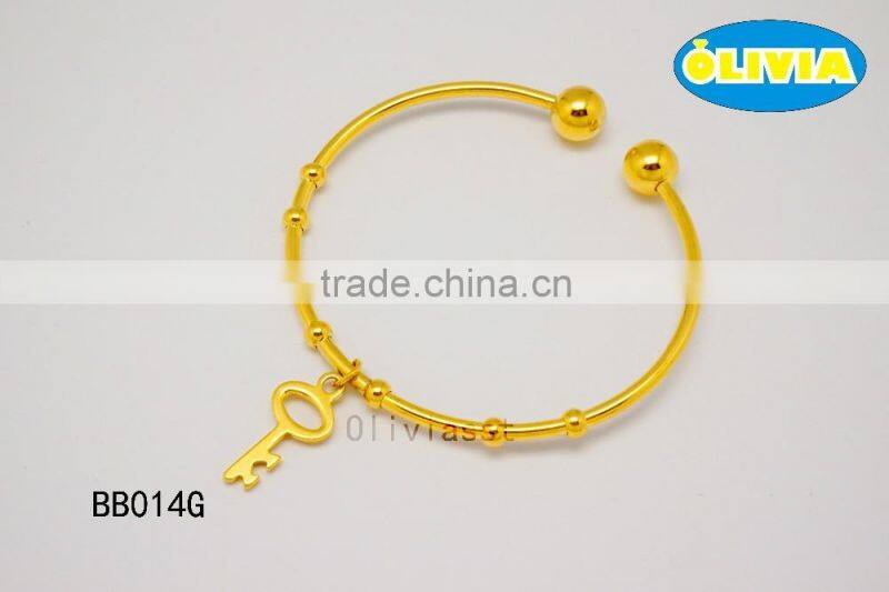 Olivia Jewelry 7in High Quality Stainless Steel Gold Design Cuff Bracelet Mens Womens Bangle Bracelet