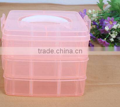 27.6X16.5X5.6cm In Stock Rectangle Useful 15 Grid Plastic Adjustable Jewelry Organizer Box Storage Container Case
