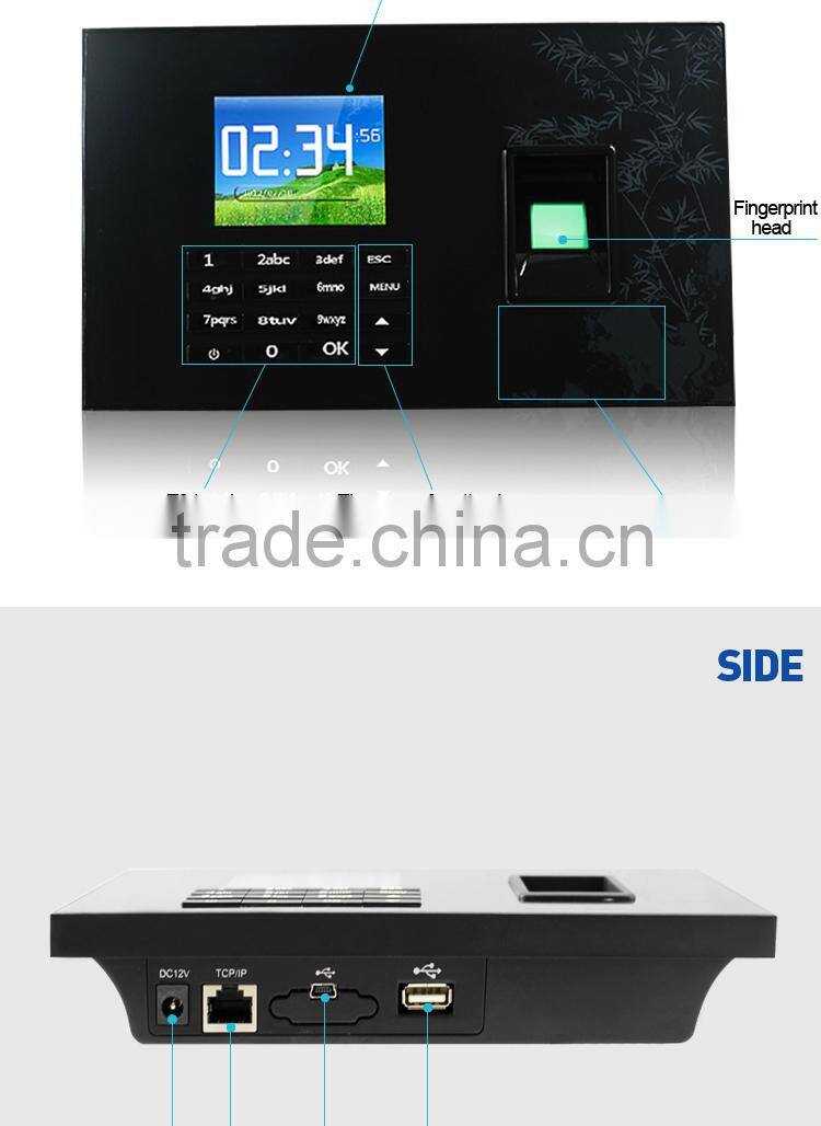 Fingerprint capacity: 1500 Storage Capacity:100000 biometric fingerprint sensor with TCP/IP OC054-10