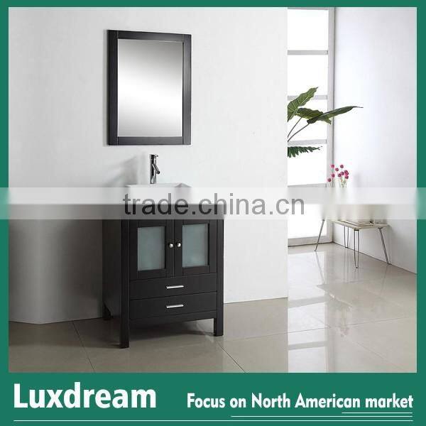 30'' Single Wash Basin Bathroom Cabinet with Glass Top