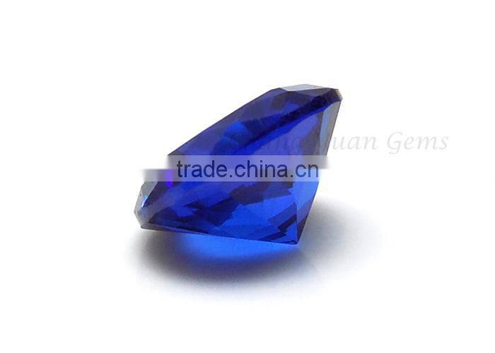 Dark blue color round shape synthetic spinel