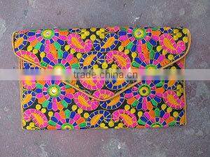 beautiful designer handmade Embroidered kutchi works stylish Indian banjara vintage tribal clutch bags