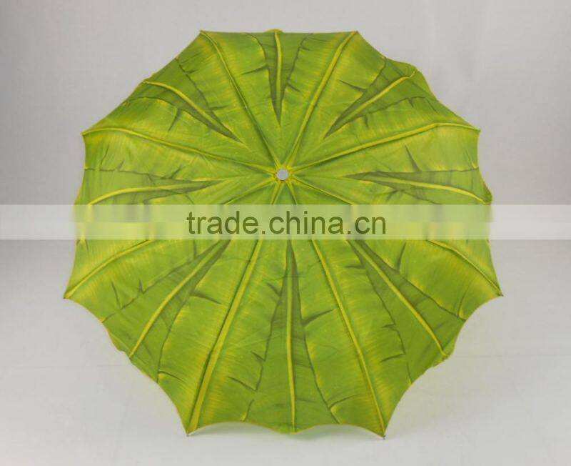 creative natural palm green leaf square shaped eco umbrella