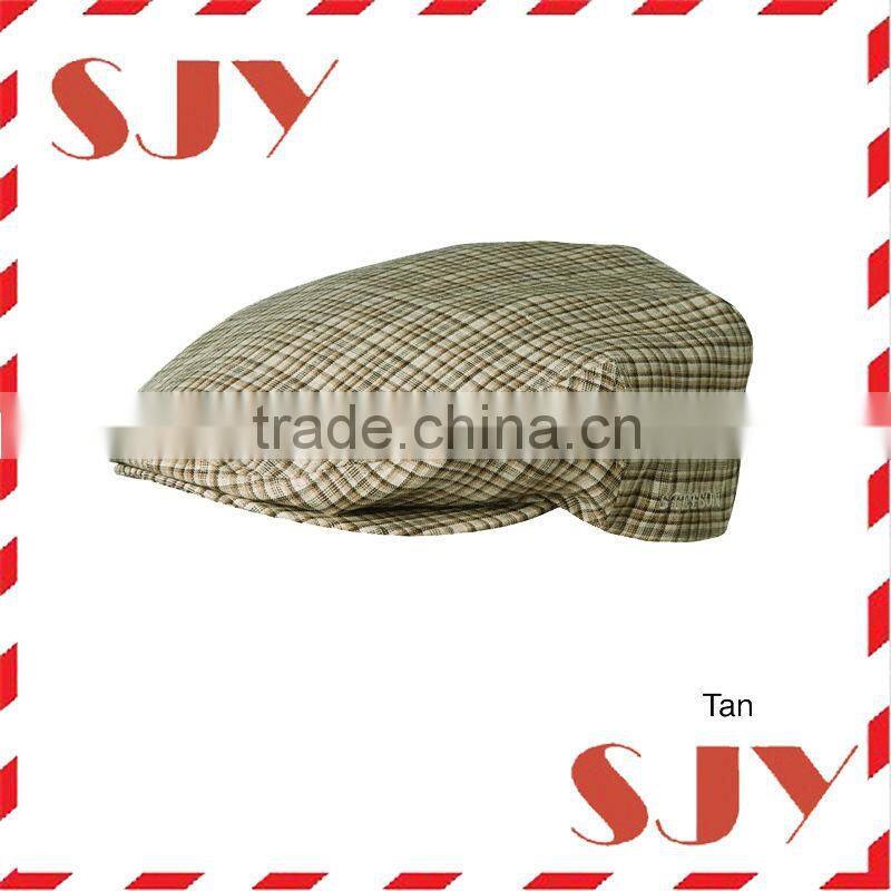 Custom design vintage mens flat driver visor cap