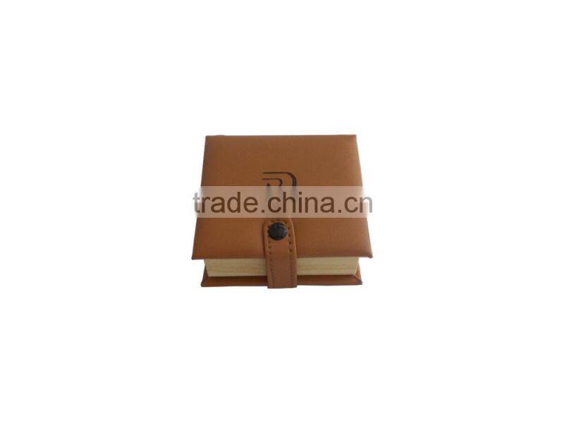 Fashion Brown Leather Jewelry Gift Paper Box