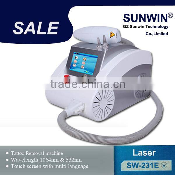 Q-Switched Nd Yag Laser For Pigmentation , Eyebrow laser Tattoo Removal For Beauty Salon