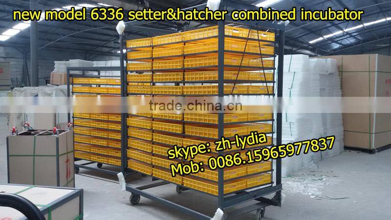 new type 6336 chicken incubator with CE,setter&hatcher combined egg incubator from lydia